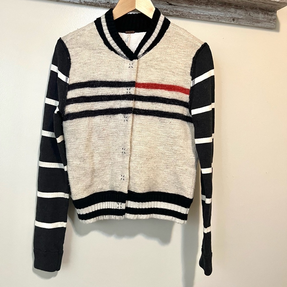 Free People Wool Bomber Jacket size S
